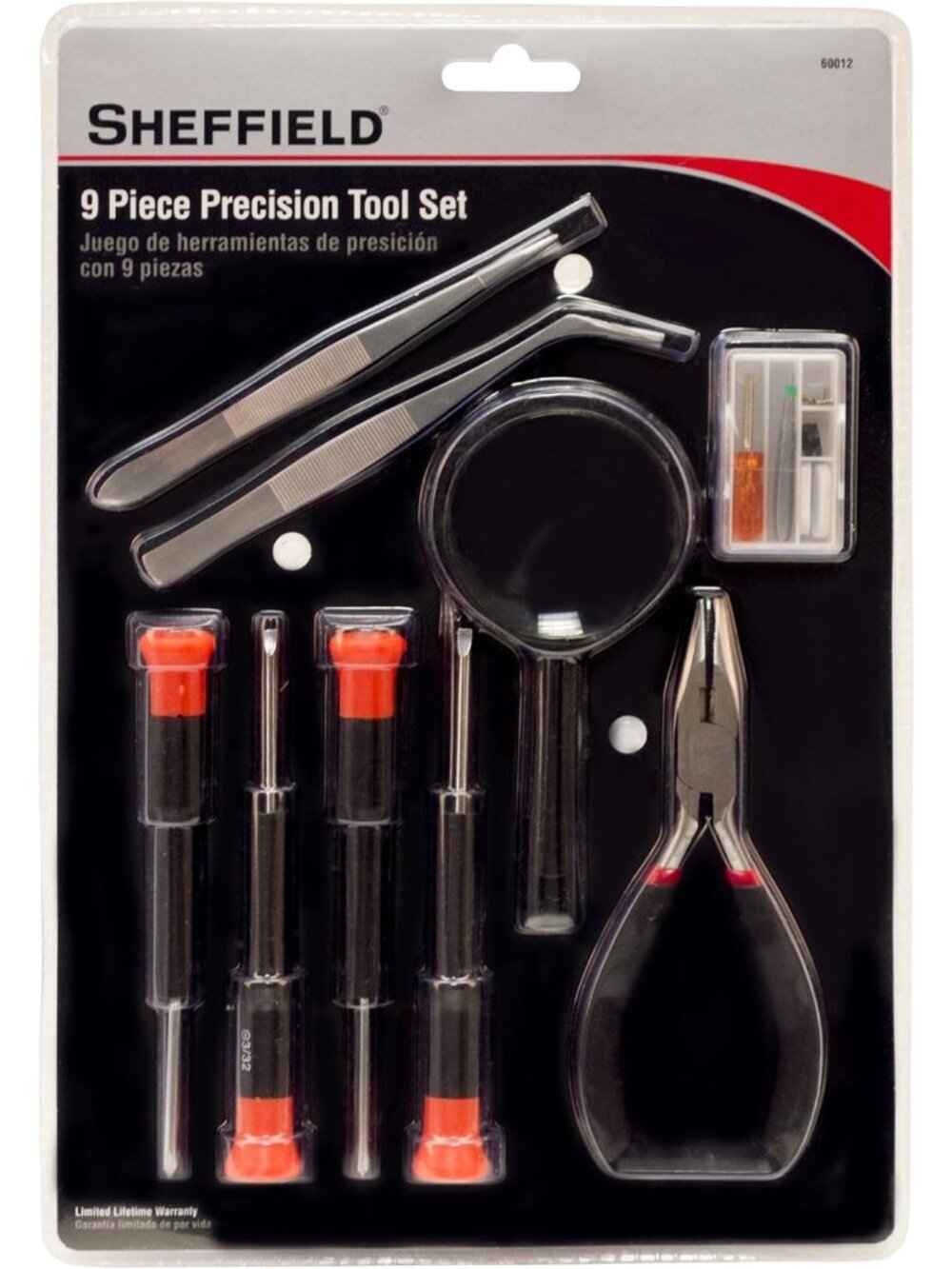 Sheffield 9 Piece Precision Tool Glasses Repair Fix Kit - Mini Tool Kit